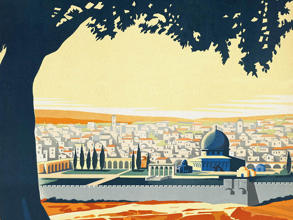 Palästina Vintage Reiseposter