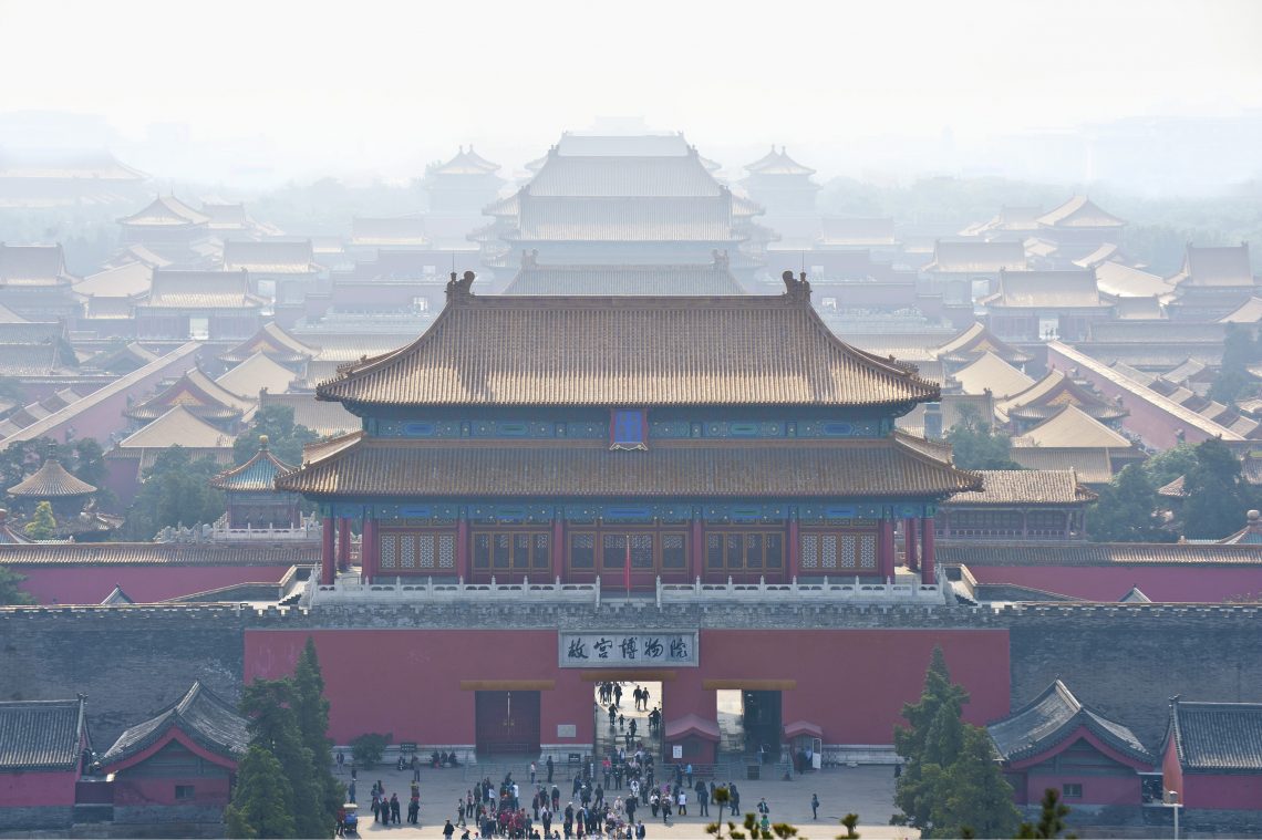 Luftaufnahme von Pekings Verbotener Stadt