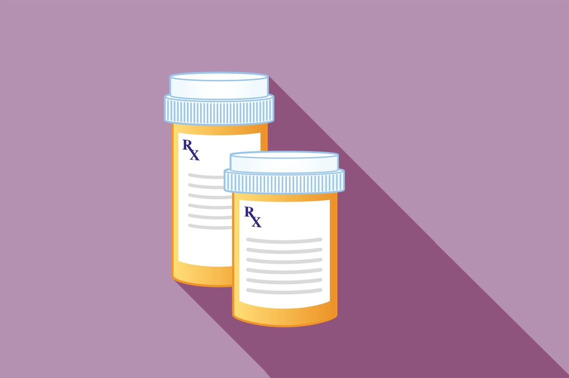 Illustration von zwei Medikamenten-Dosen