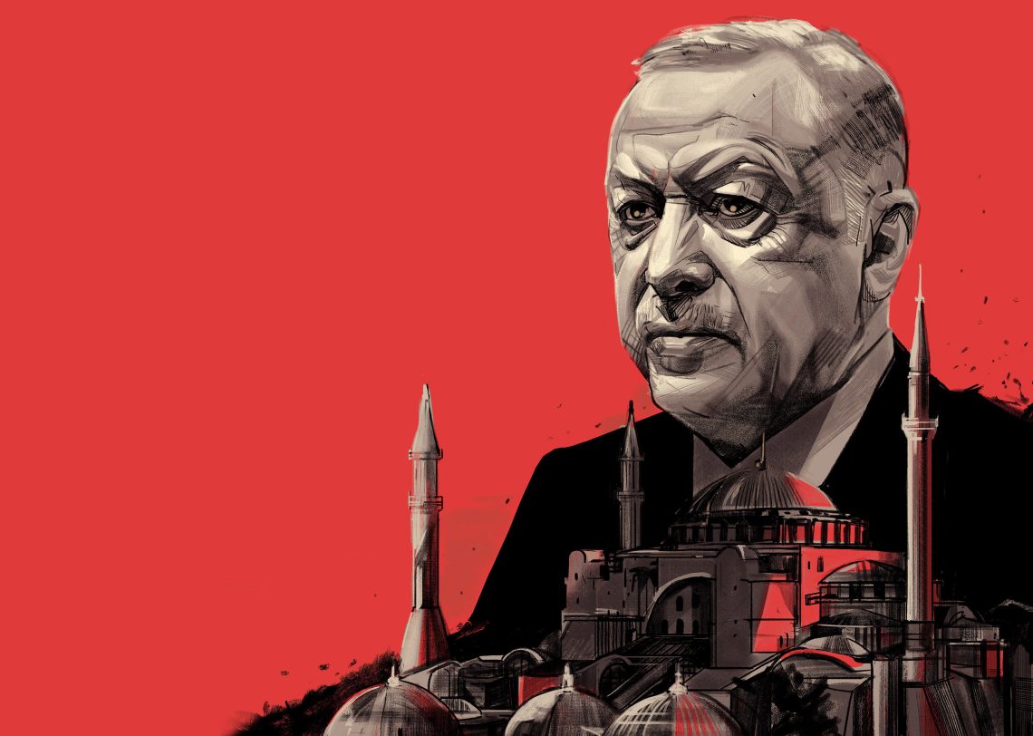Illustration des türkischen Präsidenten Erdogan
