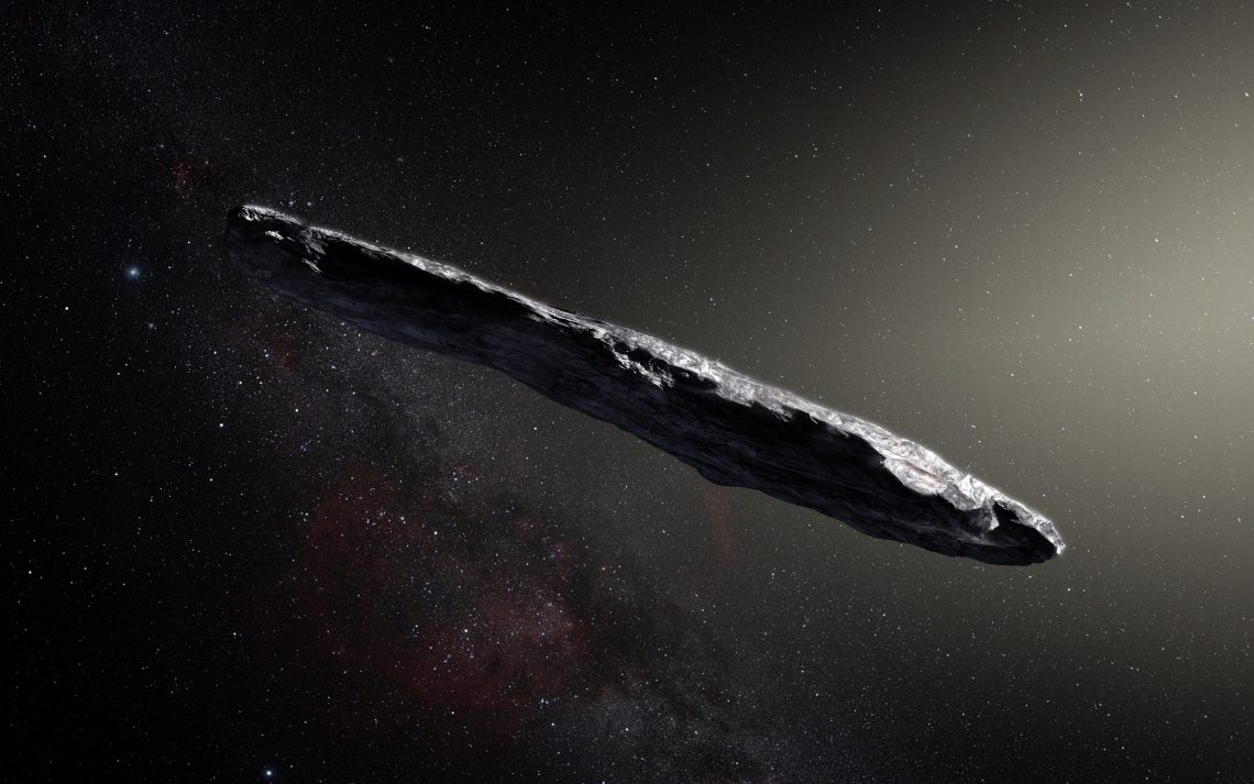 Künstlerische Darstellung von Oumuamua