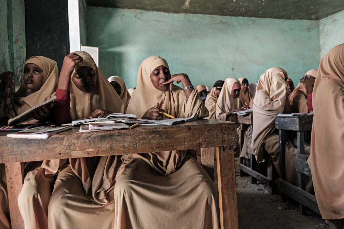 Mädchen in einer Schule in Somalia, 2017