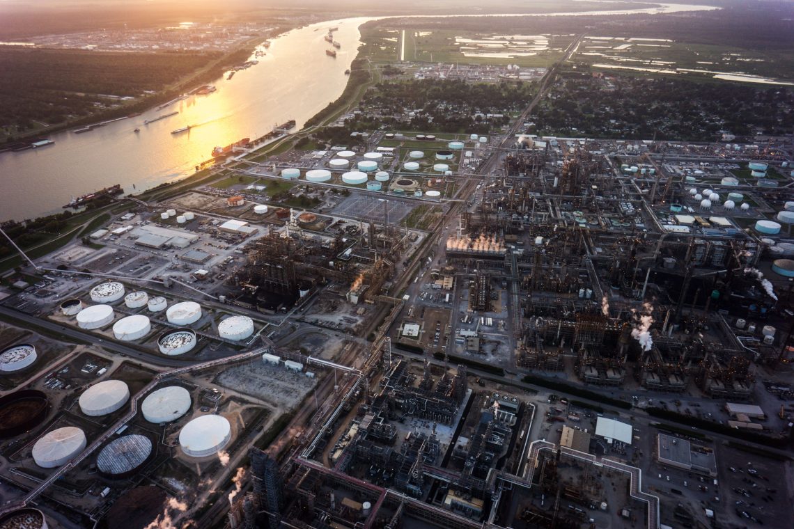 Baton Rouge, 2013: Chemieanlagen und Fabriken säumen den Mississippi