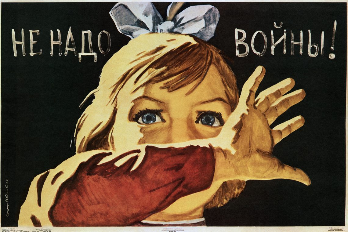 Sowjetisches Anti-Kriegs-Propagandaposter von 1962