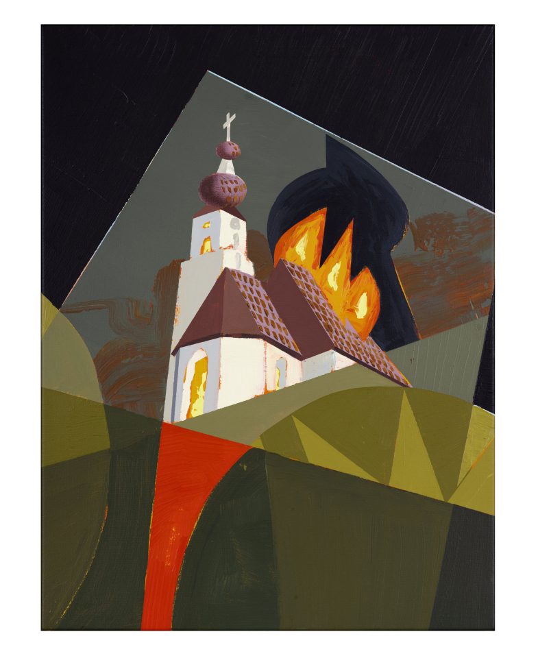 Ntsako Terence Maluleke „Burn away the sins“ 2023 | Technik: Acryl auf Leinwand | Maße: 80 × 60 cm