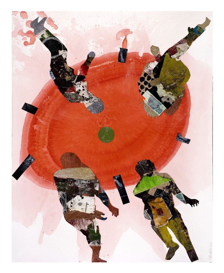 Ronald Muchatuta „Boarder Line IV“ 2023 | Technik: Mischtechnik auf Leinwand | Maße: 150 × 120 cm