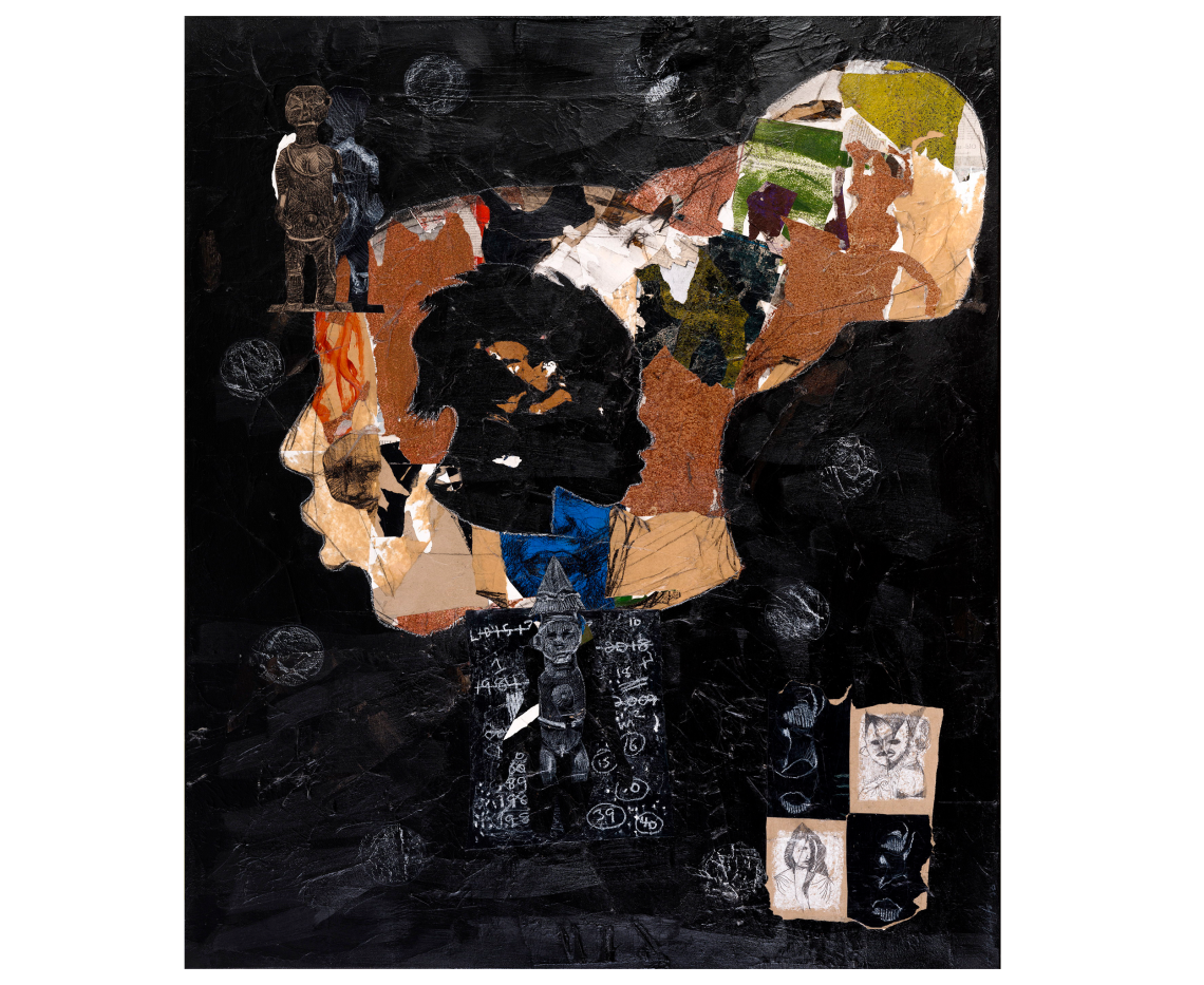 Ronald Muchatuta „Many faces of Black“ 2023 Technik: Mischtechnik auf Leinwand | Maße: 150 × 120 cm Das Bild illustriert einen Artikel über die Agenda 2063.