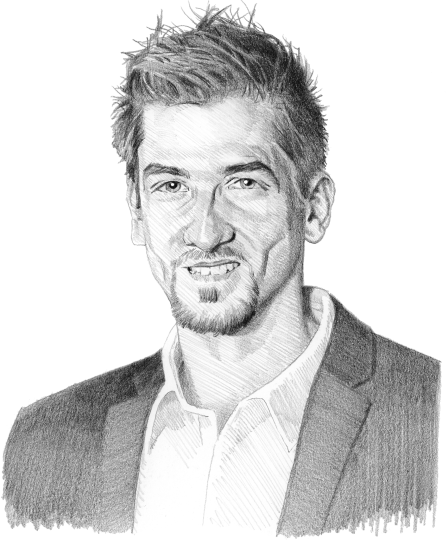 Eine Illustration, die Stefan Trappl zeigt.